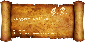 Gangetz Réka névjegykártya